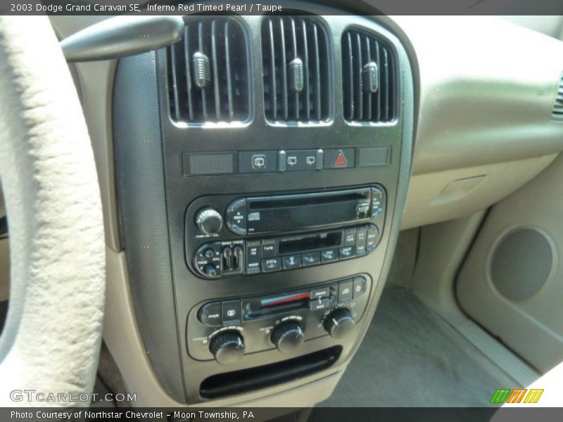 Inferno Red Tinted Pearl / Taupe 2003 Dodge Grand Caravan SE