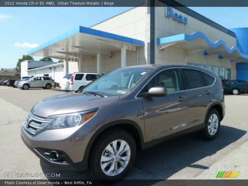 Urban Titanium Metallic / Beige 2012 Honda CR-V EX 4WD