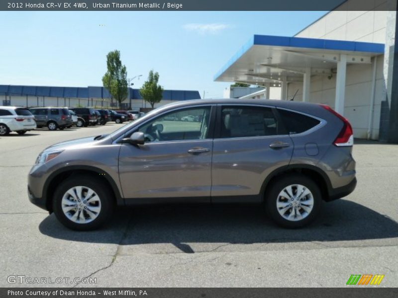 Urban Titanium Metallic / Beige 2012 Honda CR-V EX 4WD