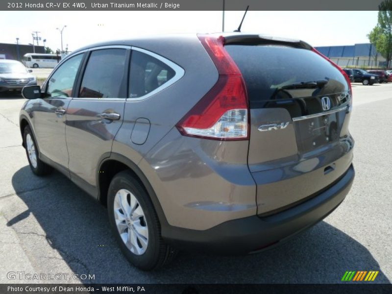 Urban Titanium Metallic / Beige 2012 Honda CR-V EX 4WD