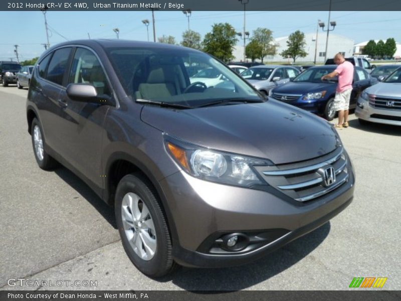 Urban Titanium Metallic / Beige 2012 Honda CR-V EX 4WD