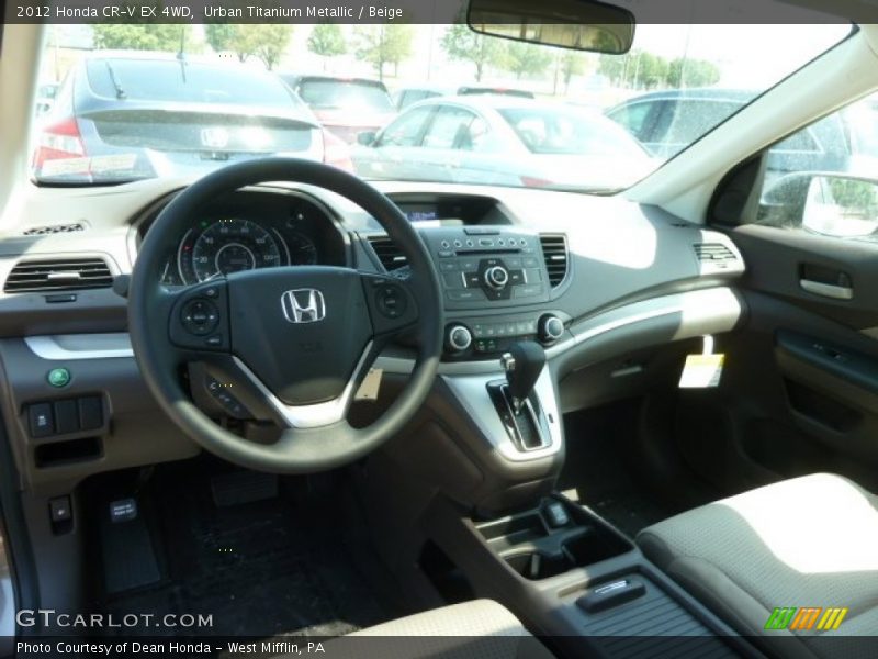 Urban Titanium Metallic / Beige 2012 Honda CR-V EX 4WD