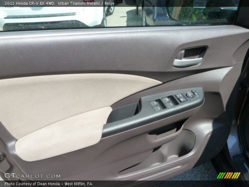 Urban Titanium Metallic / Beige 2012 Honda CR-V EX 4WD