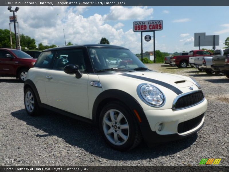 Pepper White / Rooster Red/Carbon Black 2007 Mini Cooper S Hardtop