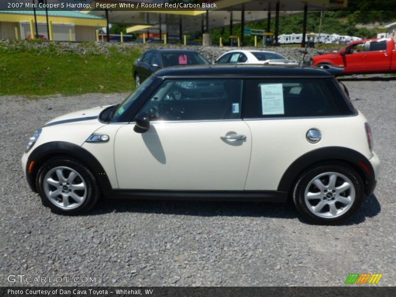 Pepper White / Rooster Red/Carbon Black 2007 Mini Cooper S Hardtop