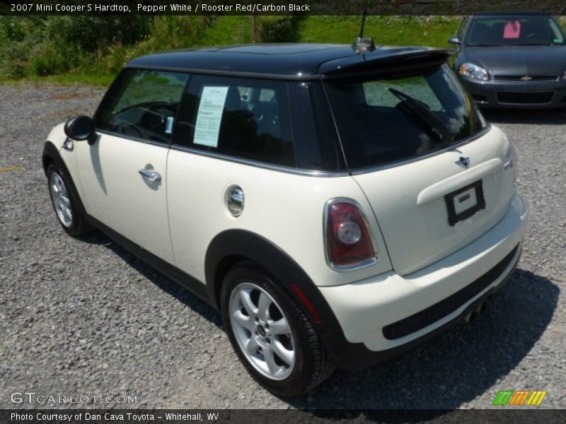 Pepper White / Rooster Red/Carbon Black 2007 Mini Cooper S Hardtop