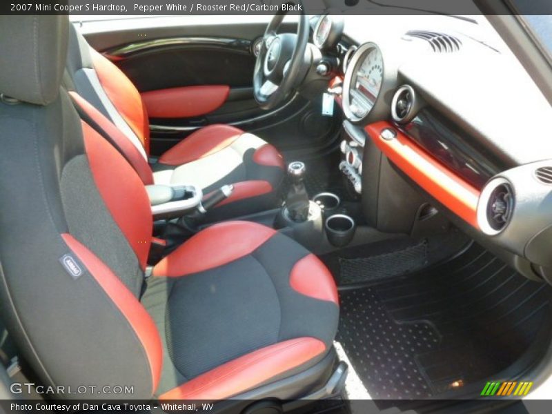 Pepper White / Rooster Red/Carbon Black 2007 Mini Cooper S Hardtop