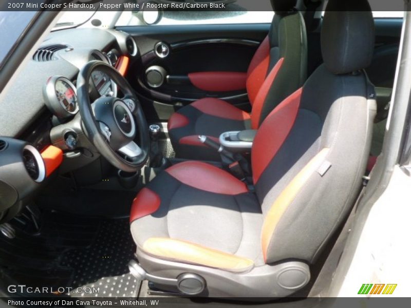 Pepper White / Rooster Red/Carbon Black 2007 Mini Cooper S Hardtop