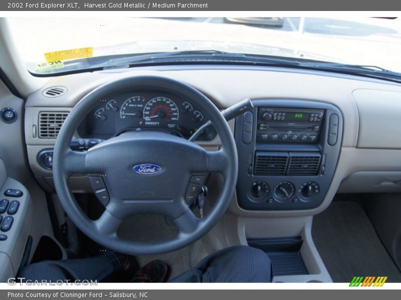Harvest Gold Metallic / Medium Parchment 2002 Ford Explorer XLT