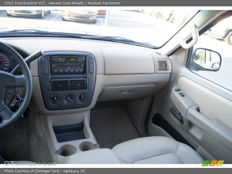 Harvest Gold Metallic / Medium Parchment 2002 Ford Explorer XLT