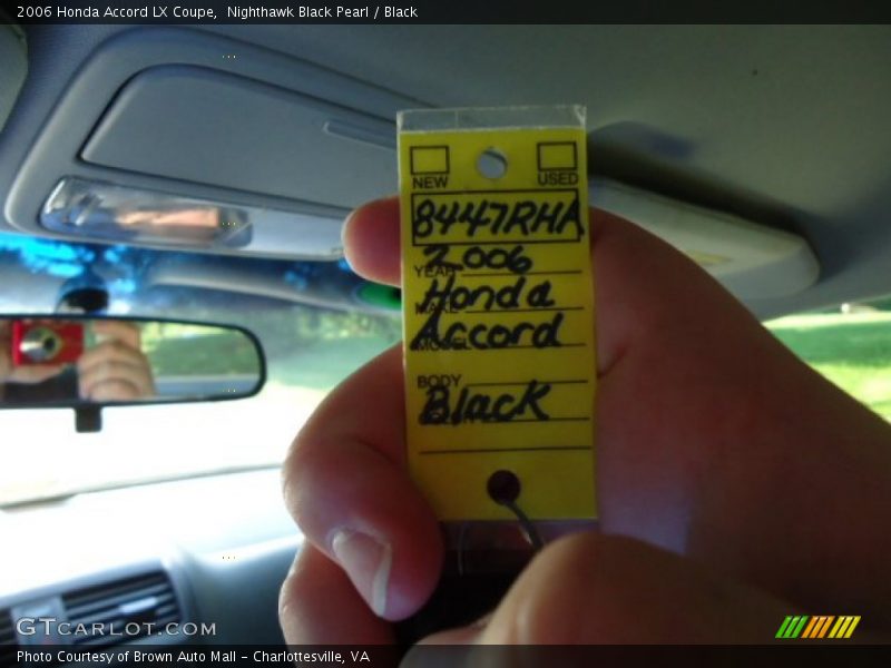 Nighthawk Black Pearl / Black 2006 Honda Accord LX Coupe