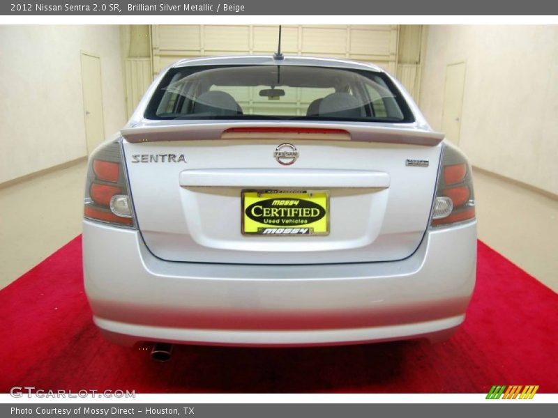 Brilliant Silver Metallic / Beige 2012 Nissan Sentra 2.0 SR