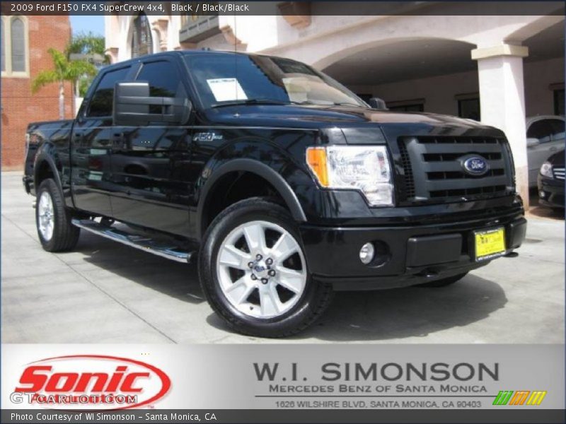 Black / Black/Black 2009 Ford F150 FX4 SuperCrew 4x4