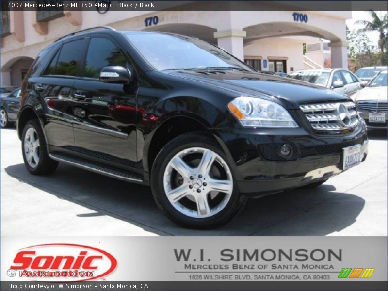 Black / Black 2007 Mercedes-Benz ML 350 4Matic