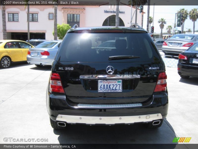 Black / Black 2007 Mercedes-Benz ML 350 4Matic