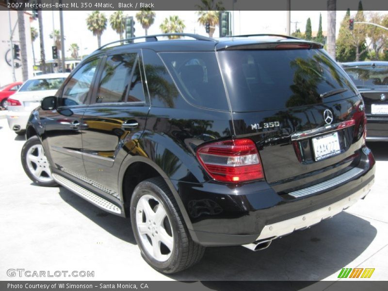 Black / Black 2007 Mercedes-Benz ML 350 4Matic