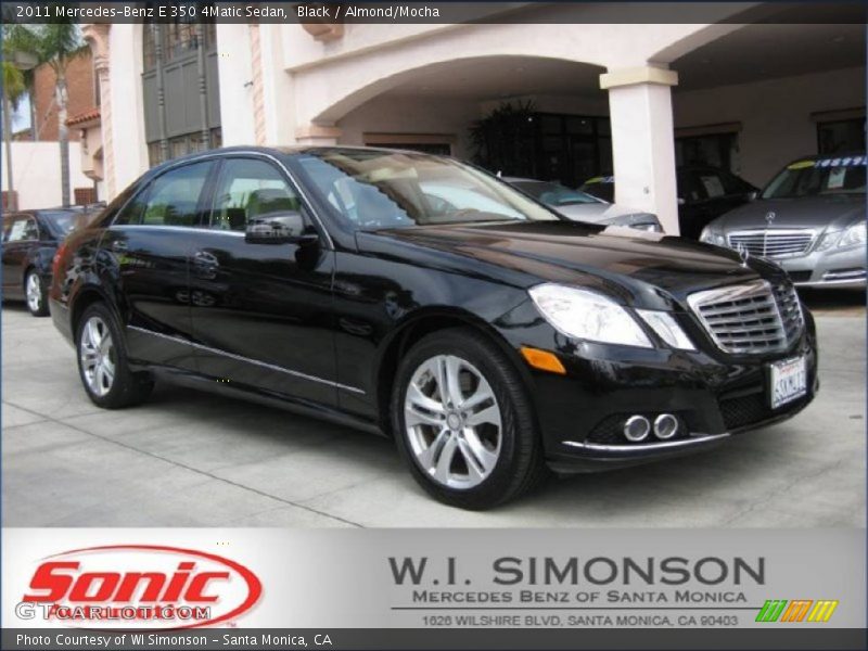 Black / Almond/Mocha 2011 Mercedes-Benz E 350 4Matic Sedan