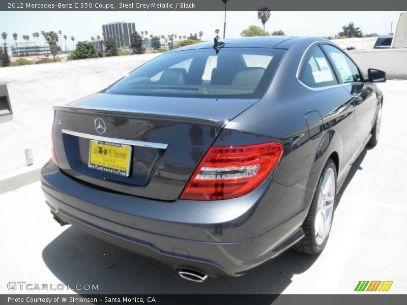 Steel Grey Metallic / Black 2012 Mercedes-Benz C 350 Coupe