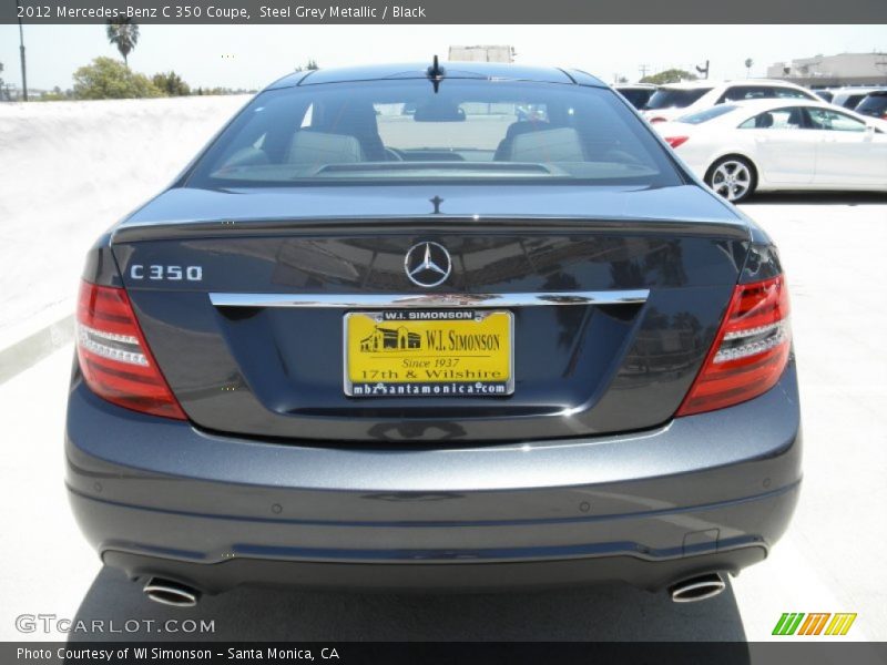 Steel Grey Metallic / Black 2012 Mercedes-Benz C 350 Coupe