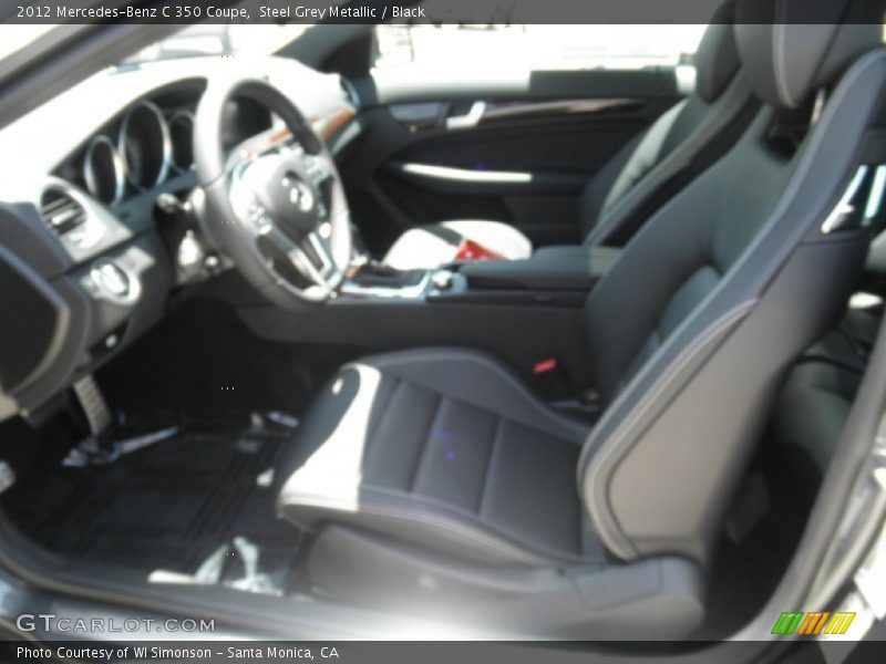 Steel Grey Metallic / Black 2012 Mercedes-Benz C 350 Coupe
