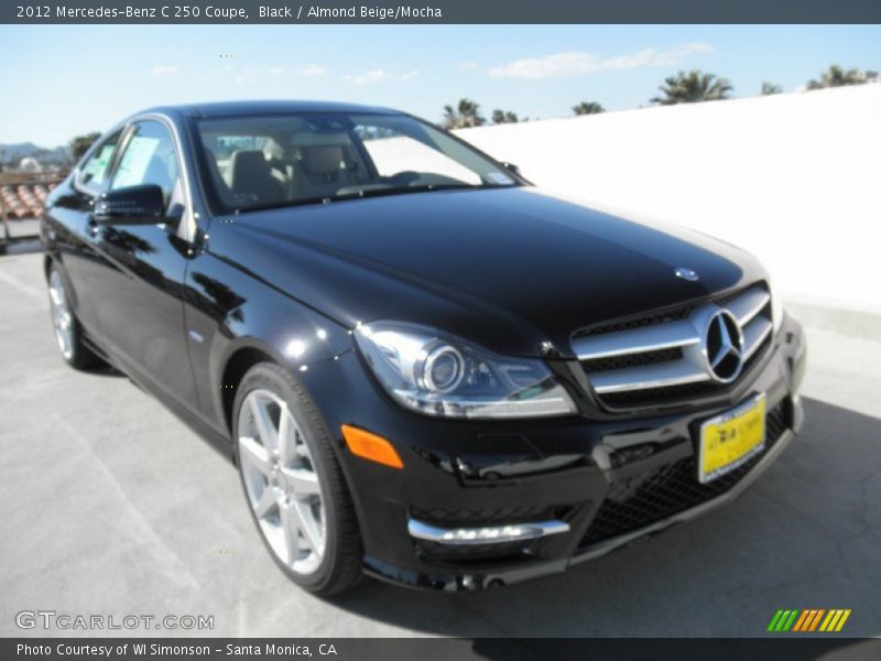 Black / Almond Beige/Mocha 2012 Mercedes-Benz C 250 Coupe