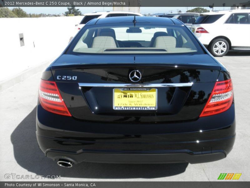 Black / Almond Beige/Mocha 2012 Mercedes-Benz C 250 Coupe