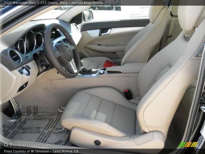 Black / Almond Beige/Mocha 2012 Mercedes-Benz C 250 Coupe