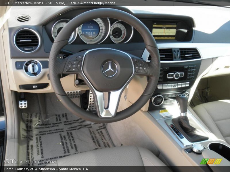 Black / Almond Beige/Mocha 2012 Mercedes-Benz C 250 Coupe