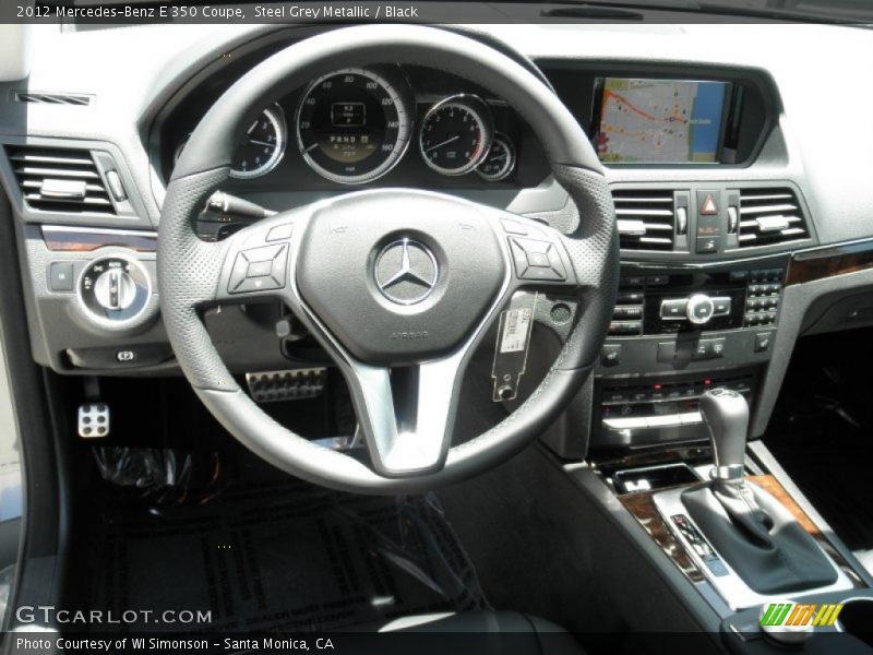 Steel Grey Metallic / Black 2012 Mercedes-Benz E 350 Coupe
