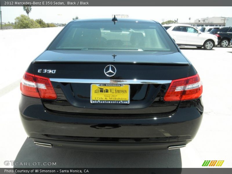 Black / Black 2012 Mercedes-Benz E 350 Sedan
