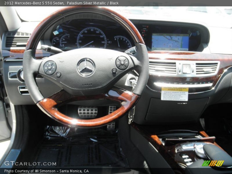 Paladium Silver Metallic / Black 2012 Mercedes-Benz S 550 Sedan