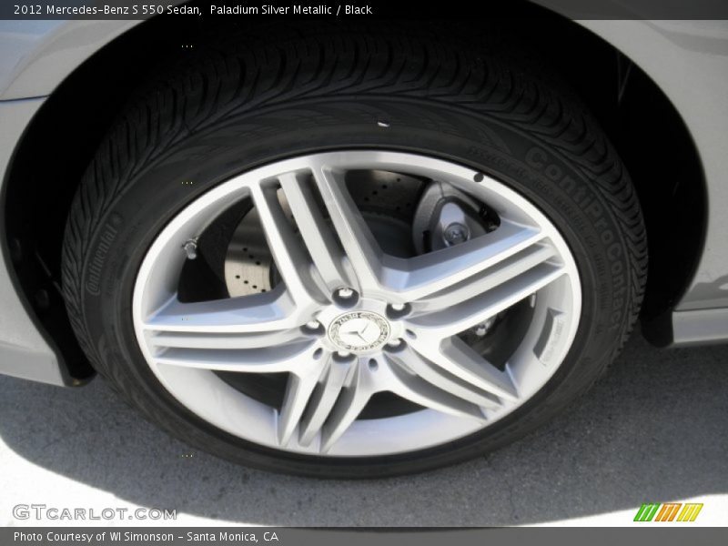 Paladium Silver Metallic / Black 2012 Mercedes-Benz S 550 Sedan