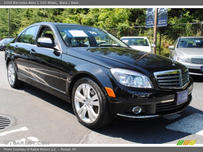 Black / Black 2009 Mercedes-Benz C 300 4Matic