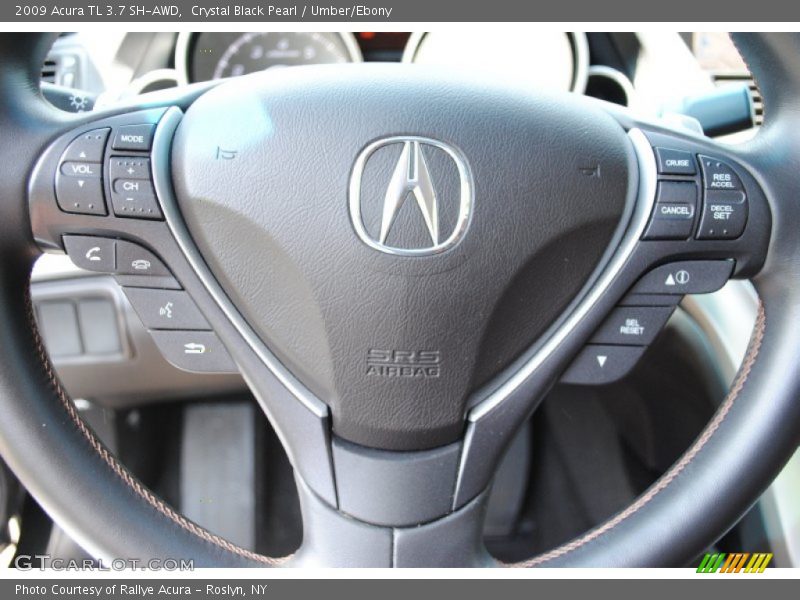 Crystal Black Pearl / Umber/Ebony 2009 Acura TL 3.7 SH-AWD