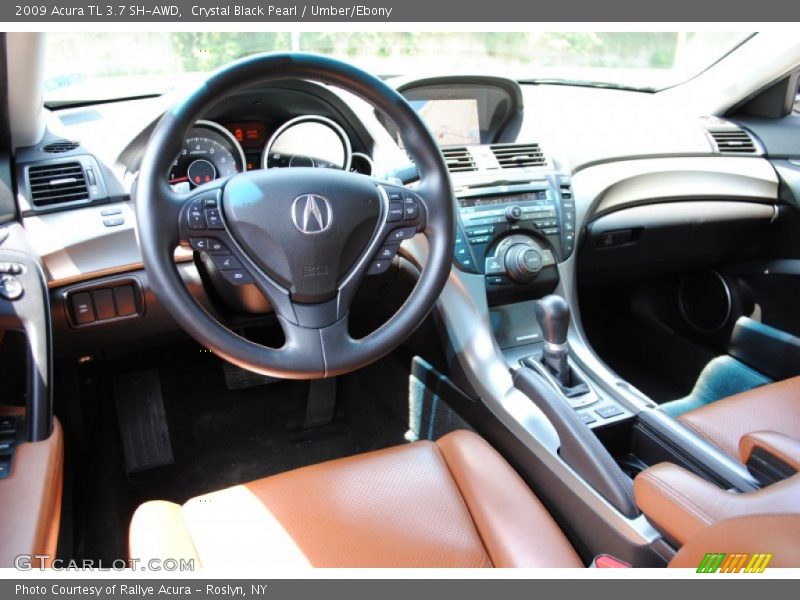 Crystal Black Pearl / Umber/Ebony 2009 Acura TL 3.7 SH-AWD