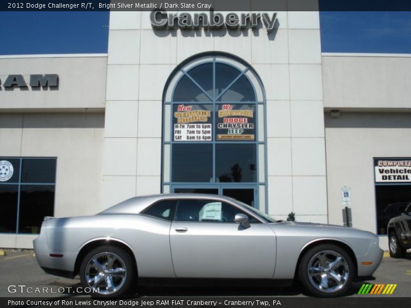 Bright Silver Metallic / Dark Slate Gray 2012 Dodge Challenger R/T