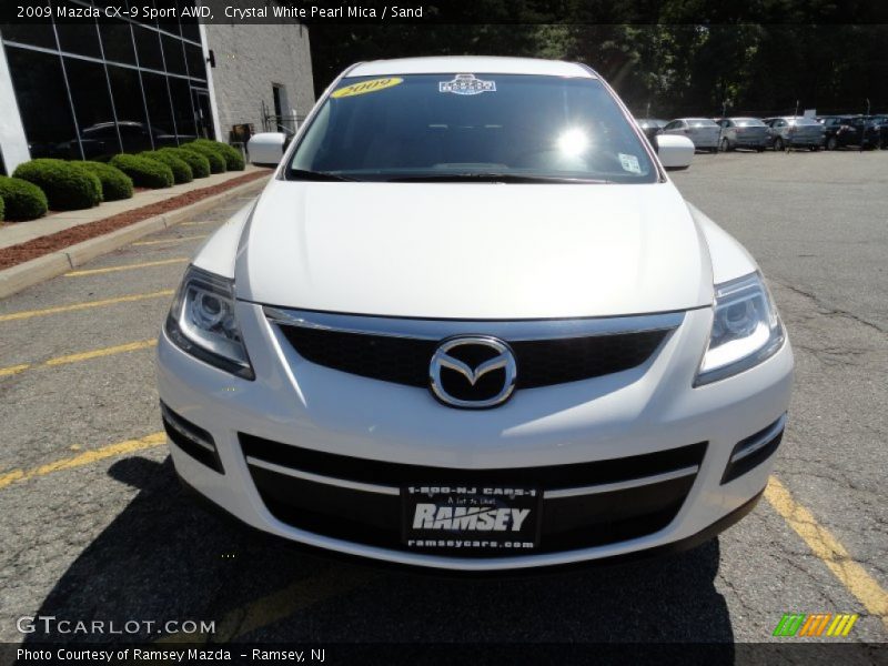 Crystal White Pearl Mica / Sand 2009 Mazda CX-9 Sport AWD