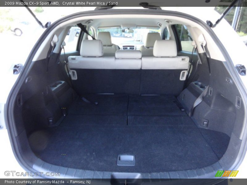 Crystal White Pearl Mica / Sand 2009 Mazda CX-9 Sport AWD