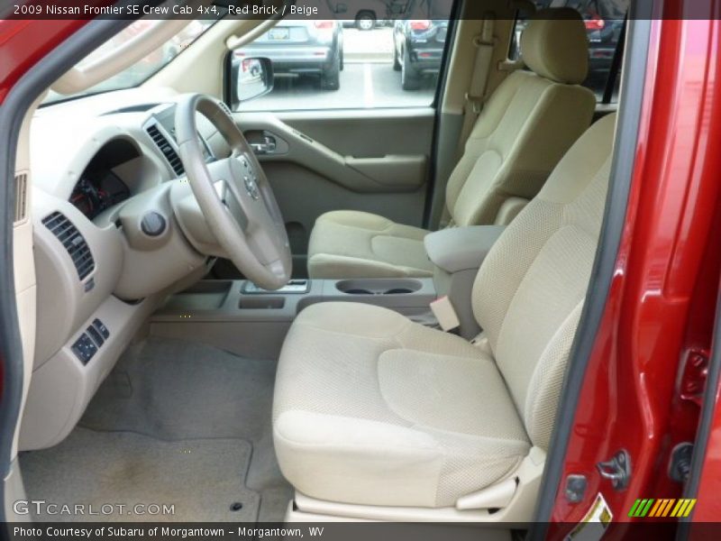  2009 Frontier SE Crew Cab 4x4 Beige Interior