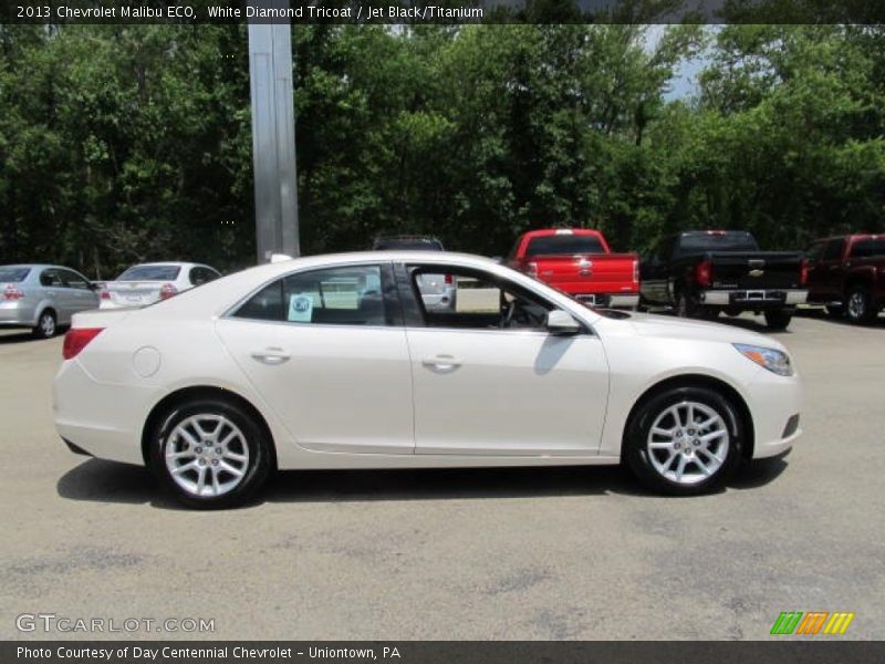 White Diamond Tricoat / Jet Black/Titanium 2013 Chevrolet Malibu ECO