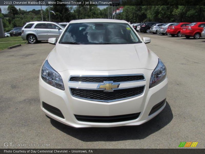 White Diamond Tricoat / Jet Black/Titanium 2013 Chevrolet Malibu ECO