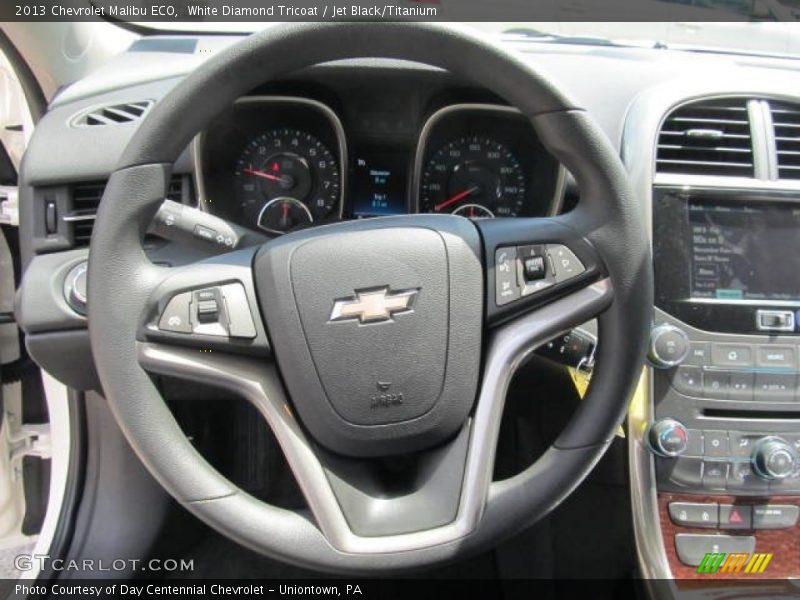 White Diamond Tricoat / Jet Black/Titanium 2013 Chevrolet Malibu ECO