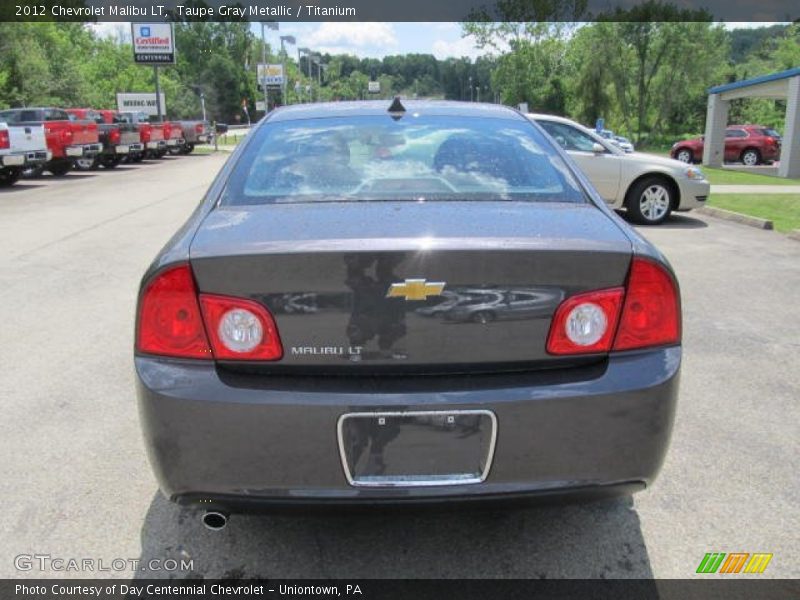 Taupe Gray Metallic / Titanium 2012 Chevrolet Malibu LT