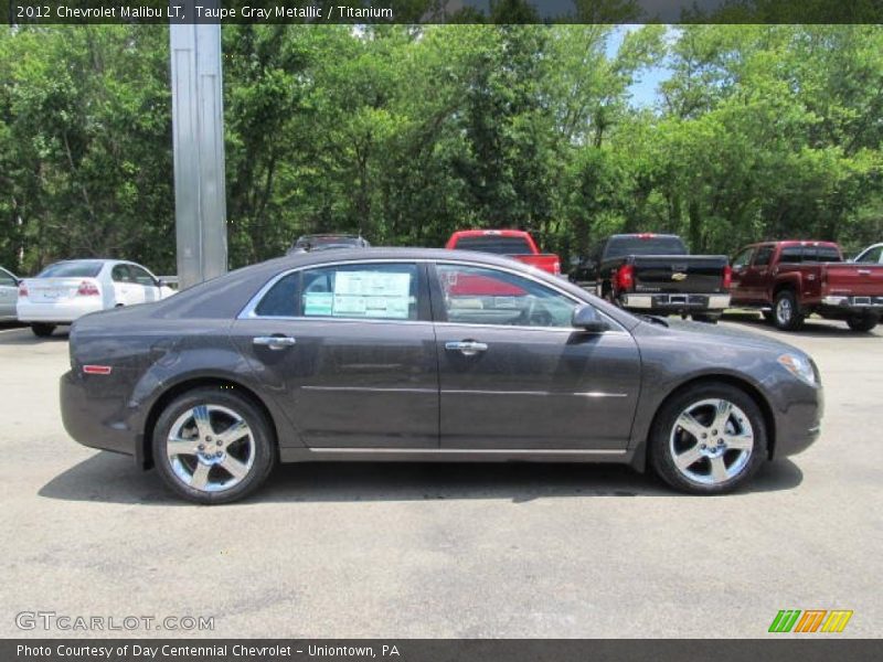 Taupe Gray Metallic / Titanium 2012 Chevrolet Malibu LT