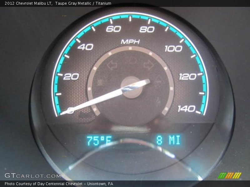 Taupe Gray Metallic / Titanium 2012 Chevrolet Malibu LT
