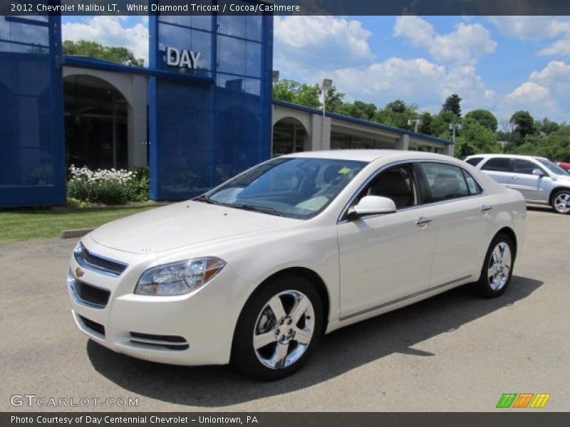 White Diamond Tricoat / Cocoa/Cashmere 2012 Chevrolet Malibu LT