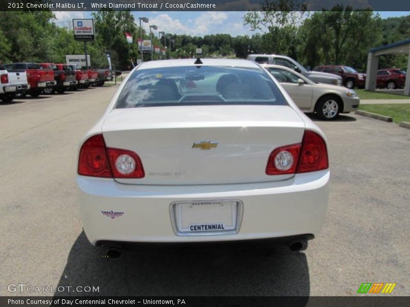 White Diamond Tricoat / Cocoa/Cashmere 2012 Chevrolet Malibu LT