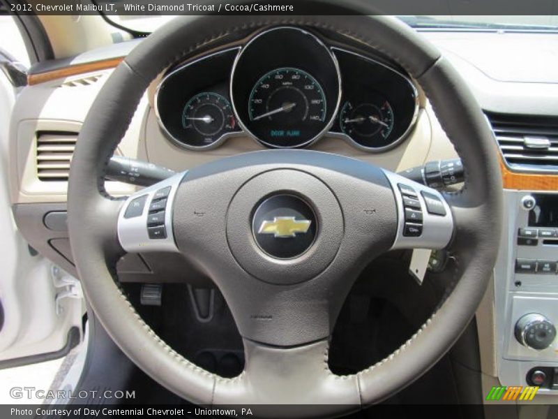 White Diamond Tricoat / Cocoa/Cashmere 2012 Chevrolet Malibu LT