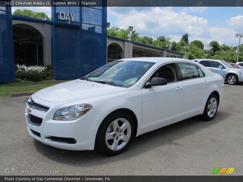Summit White / Titanium 2012 Chevrolet Malibu LS
