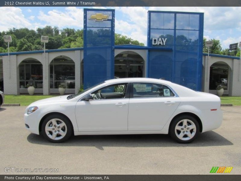 Summit White / Titanium 2012 Chevrolet Malibu LS